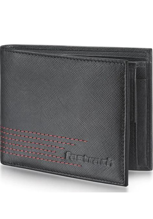Fastrack Black Leather Bifold Wallet