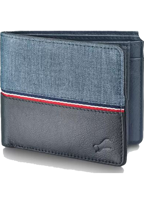 Fastrack Men Blue Genuine Leather Wallet