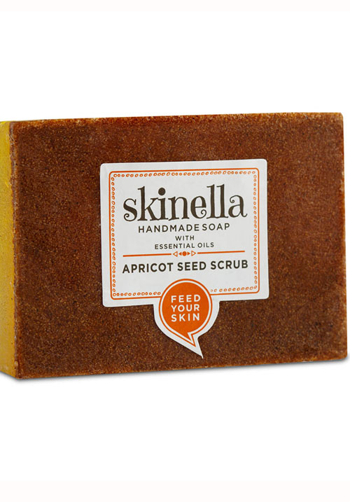 Skinella apricot seed scrub soap
